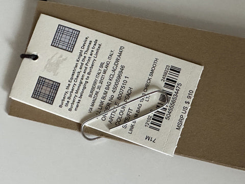 Burberry Peach Women's Leather Link Bum Belt/Waist/Body Bag 80075101 NWT $910