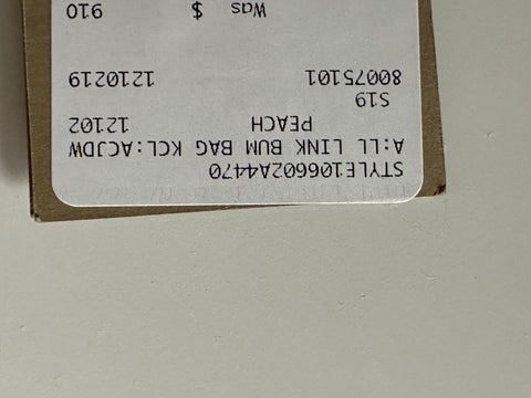 Burberry Peach Women's Leather Link Bum Belt/Waist/Body Bag 80075101 NWT $910