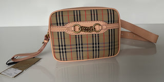 Burberry Peach Women's Leather Link Bum Belt/Waist/Body Bag 80075101 NWT $910