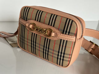 Burberry Peach Women's Leather Link Bum Belt/Waist/Body Bag 80075101 NWT $910