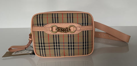 Burberry Peach Women's Leather Link Bum Belt/Waist/Body Bag 80075101 NWT $910