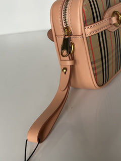 Burberry Peach Women's Leather Link Bum Belt/Waist/Body Bag 80075101 NWT $910