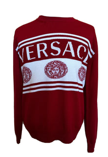 Versace Medusa Logo Wool Knit Sweater Red 52 (XL) Italy 1002719 NWT $950