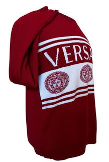 Versace Medusa Logo Wool Knit Sweater Red 52 (XL) Italy 1002719 NWT $950