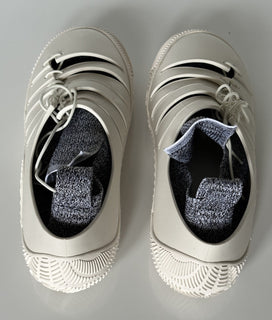 Bottega Veneta Tech Knit Rubber White Climber Sneakers 12 US 658725 IT NIB $750