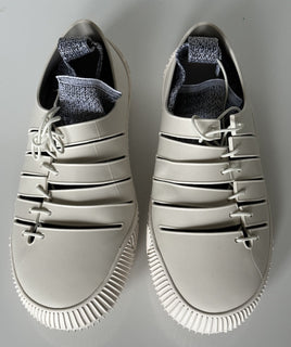 Bottega Veneta Tech Knit Rubber White Climber Sneakers 12 US 658725 IT NIB $750