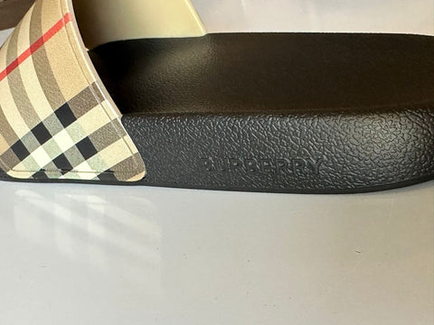 Burberry Vintage Check Archive Beige Slide Sandals 12 US (45 Euro) 8023965 NIB