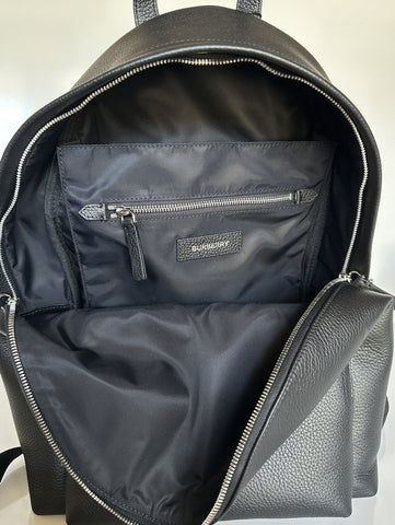 Burberry Abbeydale Leather Logo Backpack Black  80507631 NWT $1650