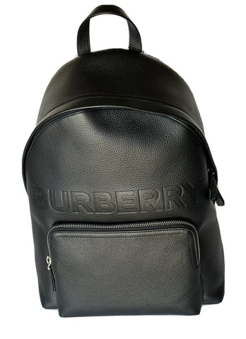 Burberry Abbeydale Leather Logo Backpack Black  80507631 NWT $1650