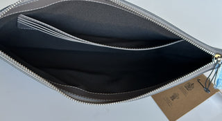 Burberry Charcoal Grey Leather Case Clutch 80528841 NWT $550