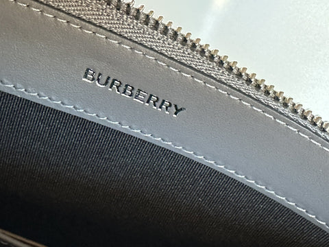 Burberry Charcoal Grey Leather Case Clutch 80528841 NWT $550
