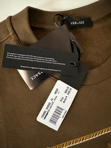 Versace Medusa Renaissance Khaki Cotton Sweatshirt 3XL 1008282 NWT $850