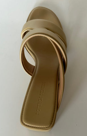 Bottega Veneta Calf Leather Mule Sandals Shoes Cane Sugar 10 US 651376 NIB $840