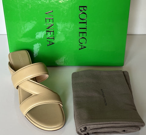 Bottega Veneta Calf Leather Mule Sandals Shoes Cane Sugar 10 US 651376 NIB $840