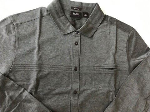 BOSS Hugo Boss 'Onara-01' Long Sleeve Slim Fit Shirt M Grey NWT $195