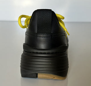 Bottega Veneta Mens Leather Black/Yellow Sneakers 7.5 US 578305 1013 NIB $950