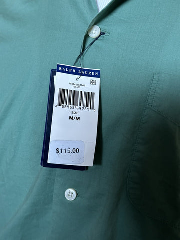 Polo Ralph Lauren Men's Green Short Sleeve Dress Shirt Medium Made in India NWT