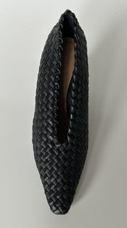 Bottega Veneta Tubular Lagoon Intrecciato Leather Black Shoes 5 608850 $1150