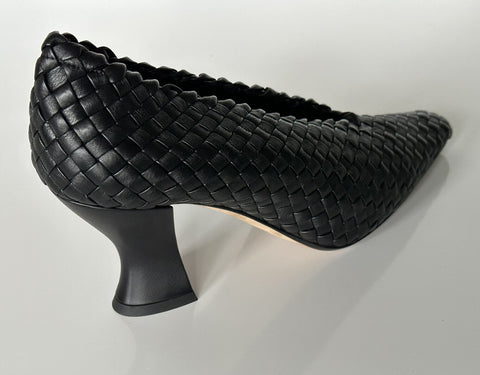Bottega Veneta Tubular Lagoon Intrecciato Leather Black Shoes 5 608850 $1150