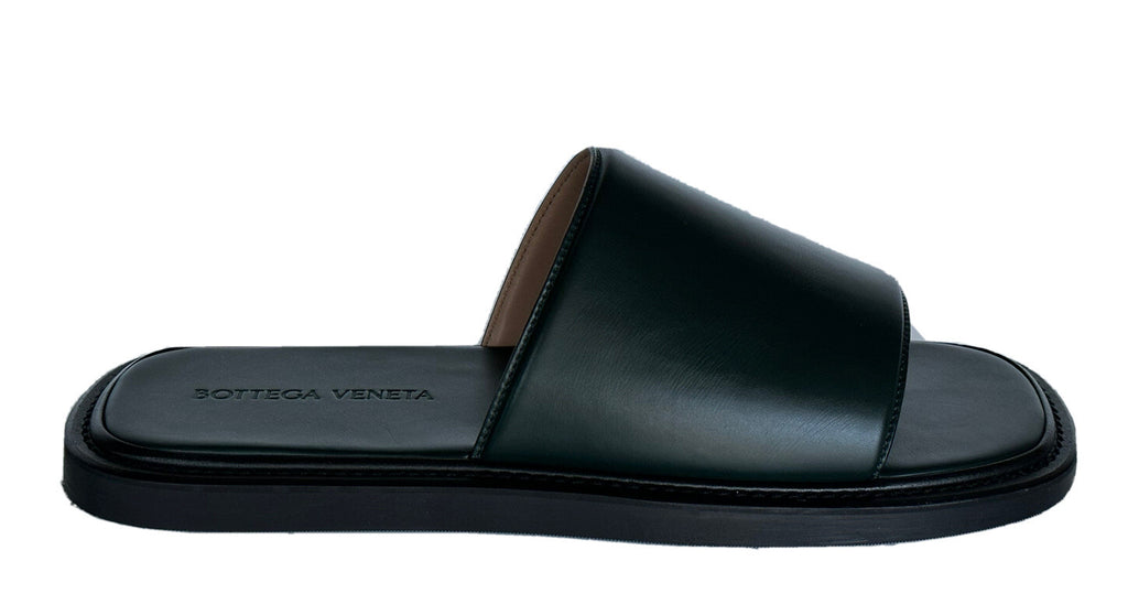 Bottega Veneta Men's Vienna Calf Leather Sandals Inkwell 7 US 667087 NIB $690