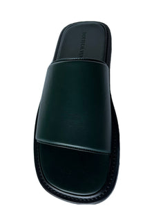 Bottega Veneta Men's Vienna Calf Leather Sandals Inkwell 7 US 667087 NIB $690