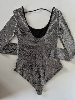 Gucci Metallic Effect Women's Bodysuit  XXS 621149 Made in Italy NWT $1850