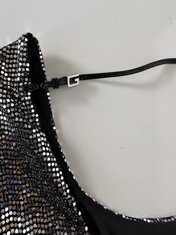 Gucci Metallic Effect Women's Bodysuit  XXS 621149 Made in Italy NWT $1850
