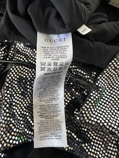 Gucci Metallic Effect Women's Bodysuit  XXS 621149 Made in Italy NWT $1850