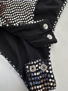 Gucci Metallic Effect Women's Bodysuit  XXS 621149 Made in Italy NWT $1850