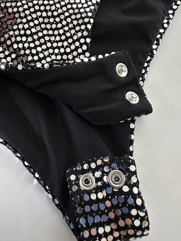 Gucci Metallic Effect Women's Bodysuit  XXS 621149 Made in Italy NWT $1850