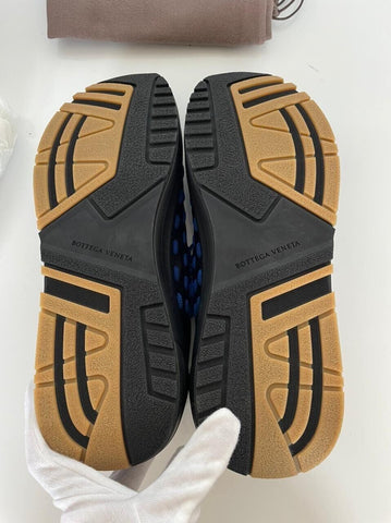 Bottega Veneta Mens Leather Black/Blue Sneakers 9 US (42) 578305 1014 NIB $950