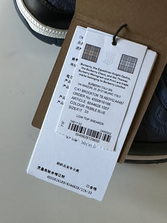 Burberry K1-Brockton Boys Sneakers Pebble Blue 33 Euro 80446281 NWT $410