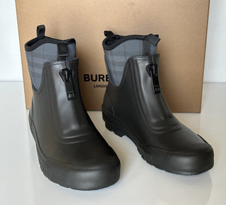 Burberry Rubber  Women's Black/Charcoal Ankle Boots 7 US (37 Euro) 8045835 NIB