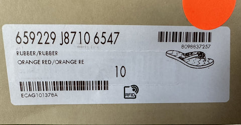 Gucci Men's Red/Blue Double G Thong Flip Flops 10.5 US (Gucci 10) 659229 NIB