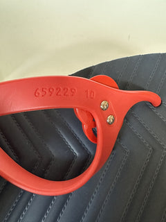Gucci Men's Red/Blue Double G Thong Flip Flops 10.5 US (Gucci 10) 659229 NIB
