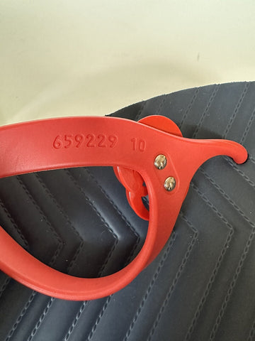 Gucci Men's Red/Blue Double G Thong Flip Flops 10.5 US (Gucci 10) 659229 NIB