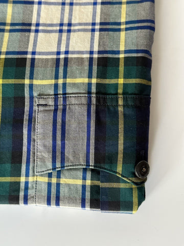 Burberry Men's Ink Blue Cotton Button-Up Shirt 2XL 40618961006 NWT $400