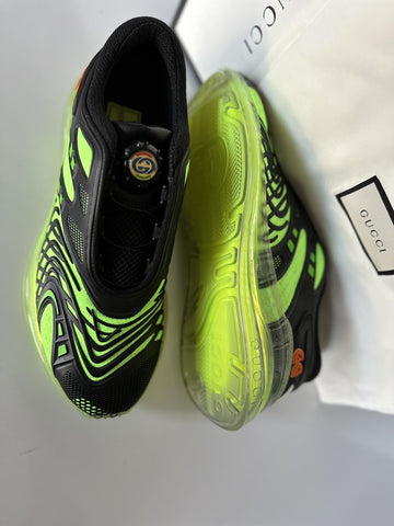 Gucci Ultrapace R Sneakers In Black and Green 8 US (Gucci 7.5) 620337 IT NIB