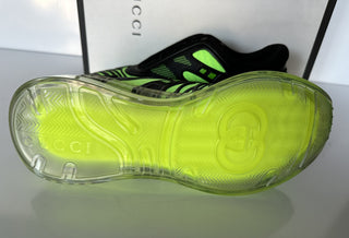 Gucci Ultrapace R Sneakers In Black and Green 8 US (Gucci 7.5) 620337 IT NIB