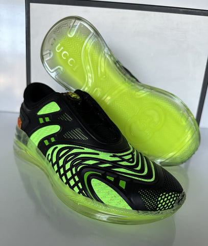 Gucci Ultrapace R Sneakers In Black and Green 8 US (Gucci 7.5) 620337 IT NIB