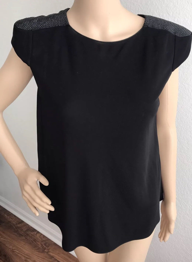Armani Collezioni Women’s Black Blouse Size 6 (42 Euro) Made In Italy New $575