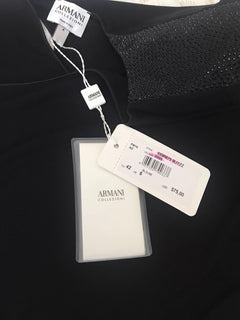 Armani Collezioni Women’s Black Blouse Size 6 (42 Euro) Made In Italy New $575