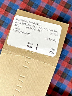Burberry Brit Men's Parade Red Cotton Button-Up Shirt 2XL 3996150 NWT $250