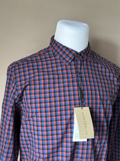 Burberry Brit Men's Parade Red Cotton Button-Up Shirt 2XL 3996150 NWT $250