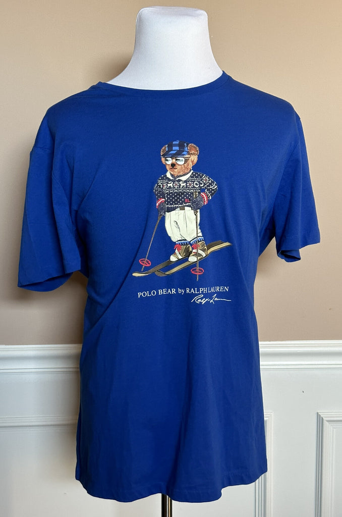 Polo Ralph Lauren Bear Short Sleeve T-Shirt Blue XL/TG NWT