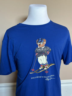 Polo Ralph Lauren Bear Short Sleeve T-Shirt Blue XL/TG NWT