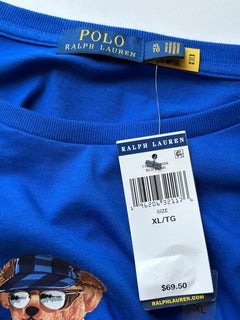 Polo Ralph Lauren Bear Short Sleeve T-Shirt Blue XL/TG NWT