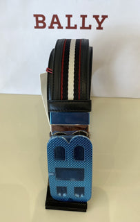 Bally Men's Double Sided Mirror B Black Leather  Belt 38/95 IT 6235346 NWT $420