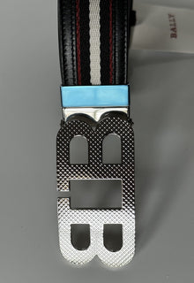 Bally Men's Double Sided Mirror B Black Leather  Belt 38/95 IT 6235346 NWT $420