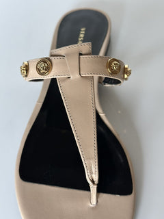 VERSACE Medusa Women's Beige Sandals 8 US (38 Euro) DST669CS Spain NIB $850
